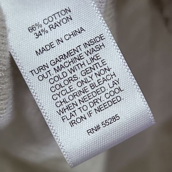 Express Tan Stripe Side Cinch Lightweight Slub Knit Sweater Neutral Small Top - Picture 8 of 9